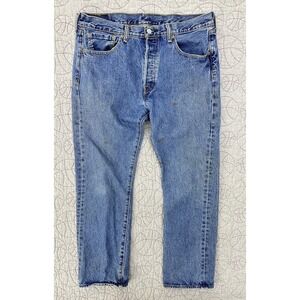 Levi's 501 Straight Leg Button Fly Med Stonewash Jeans 33x32 00501 0193